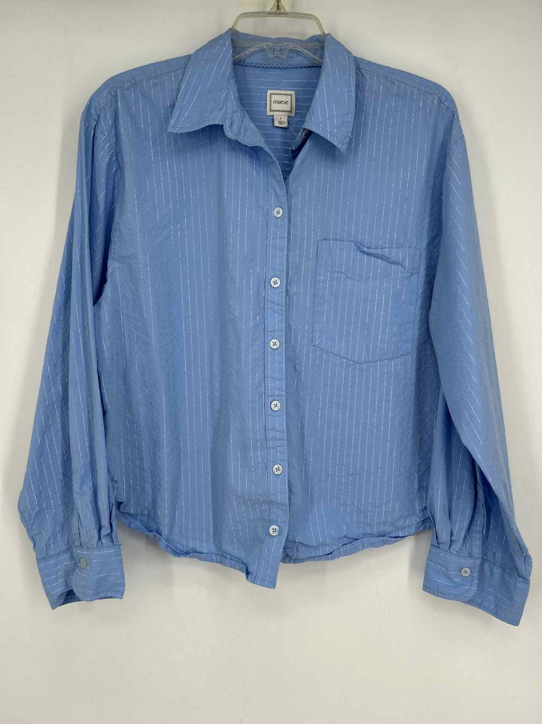 Maeve Size M Blue Stripe Long Sleeve