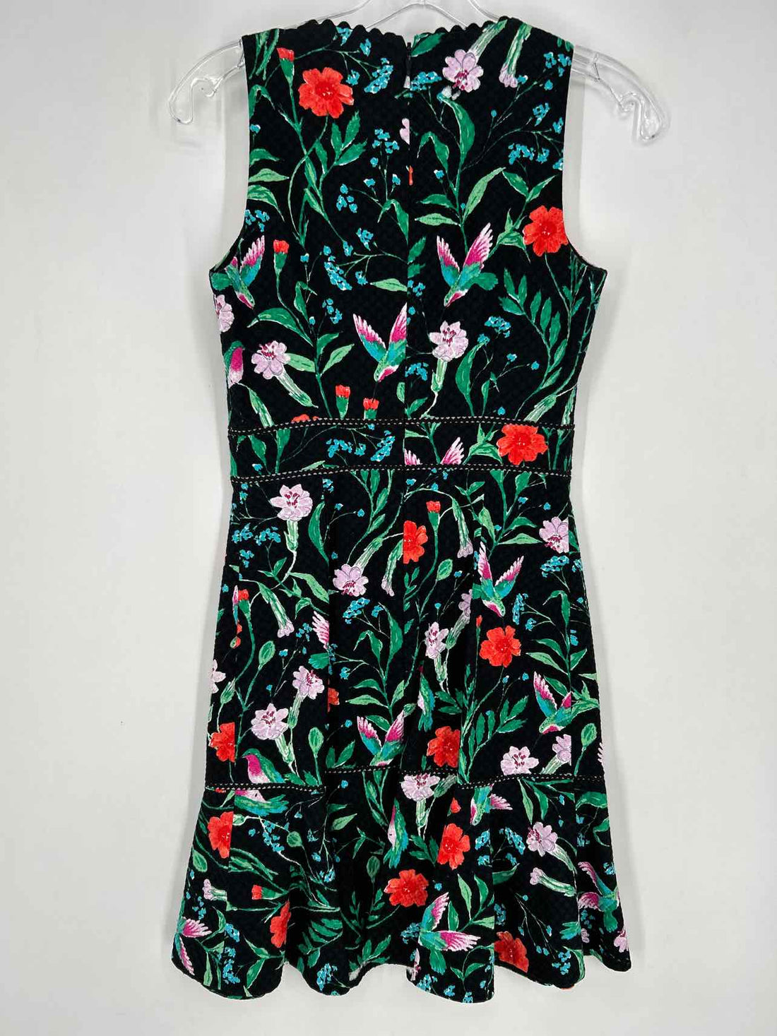 Kate Spade Size 0 Black Floral Sleeveless Dress