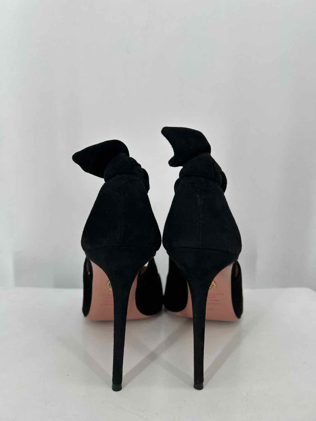 Aquazzura Women Size 40 Black Genuine Leather LUXURY