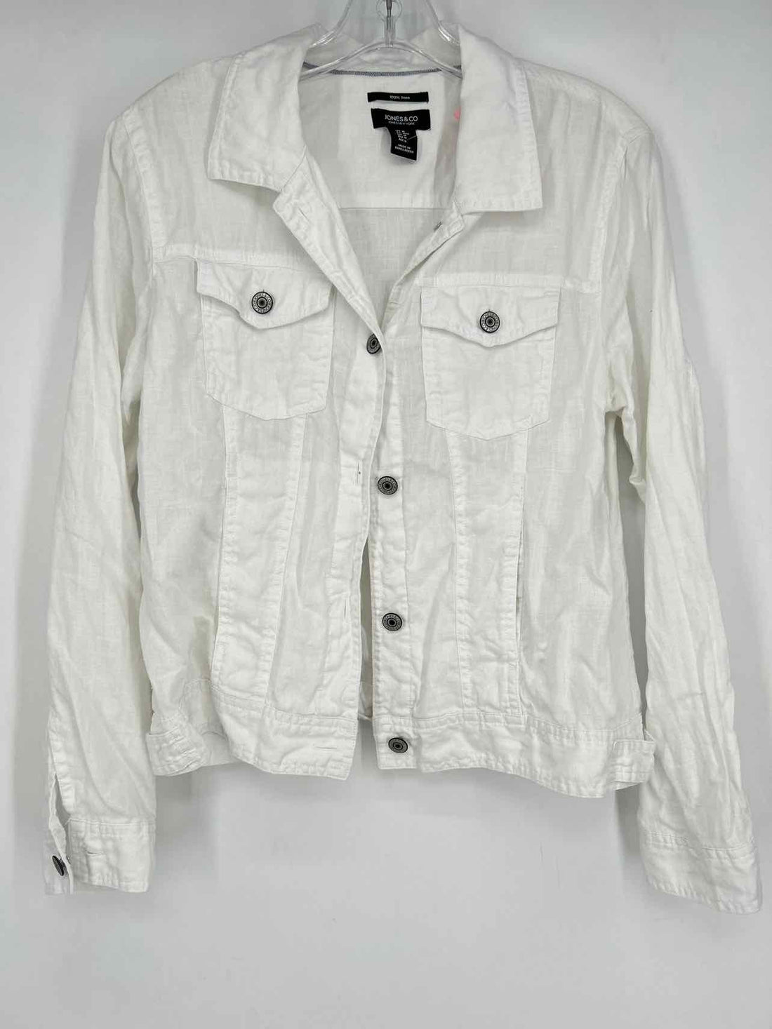 Jones New York Size M White Linen Jacket