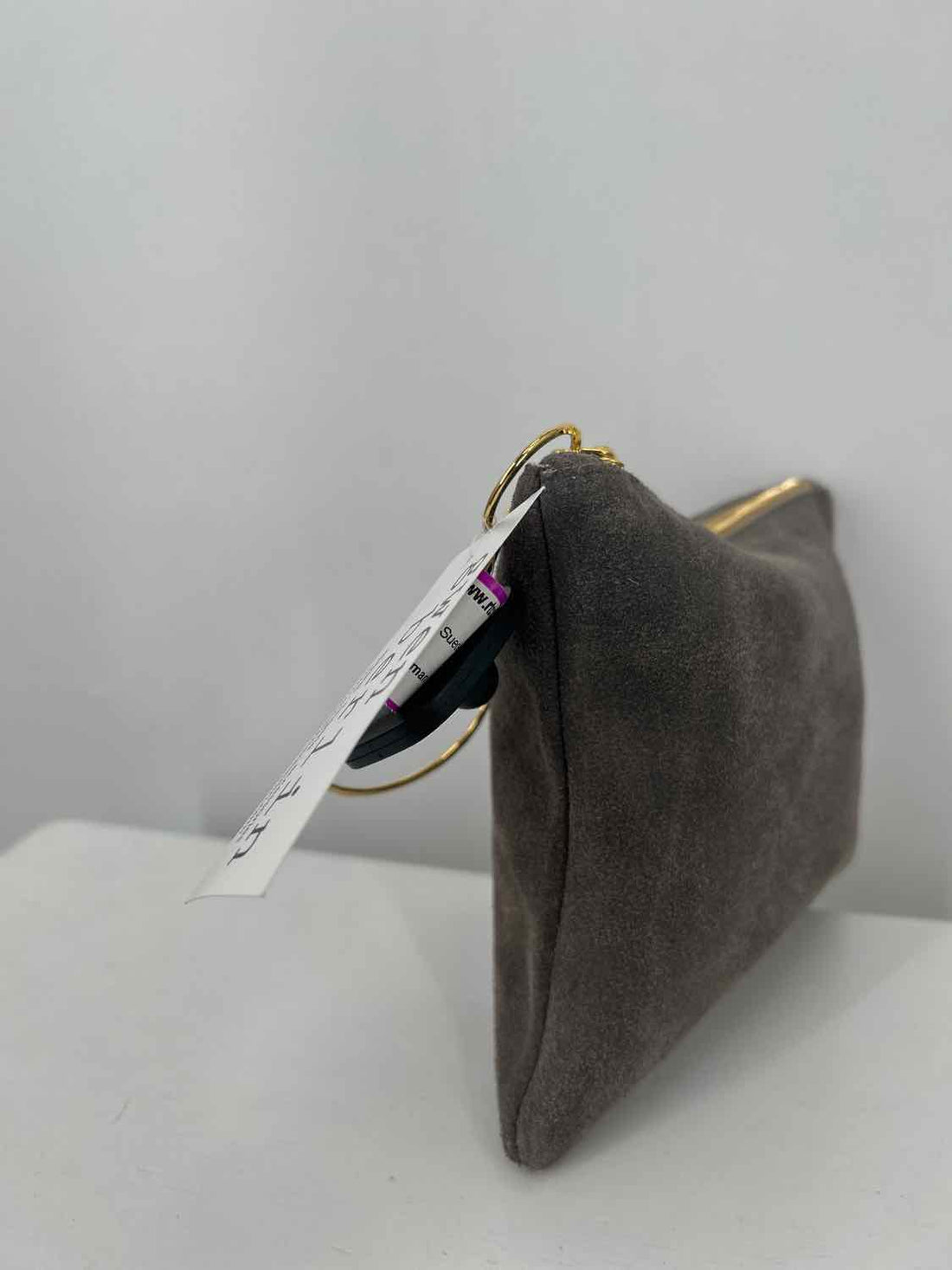 Rebecca Norman Gray Suede NWT Clutch