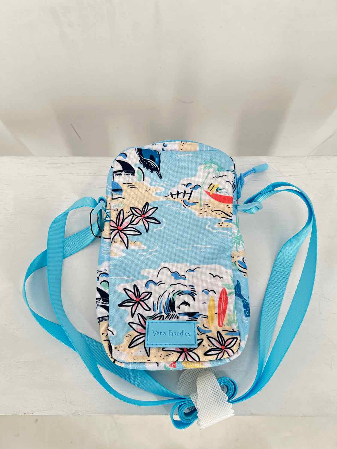 Vera Bradley Light Blue Print NWT Easy RFID Crossbody