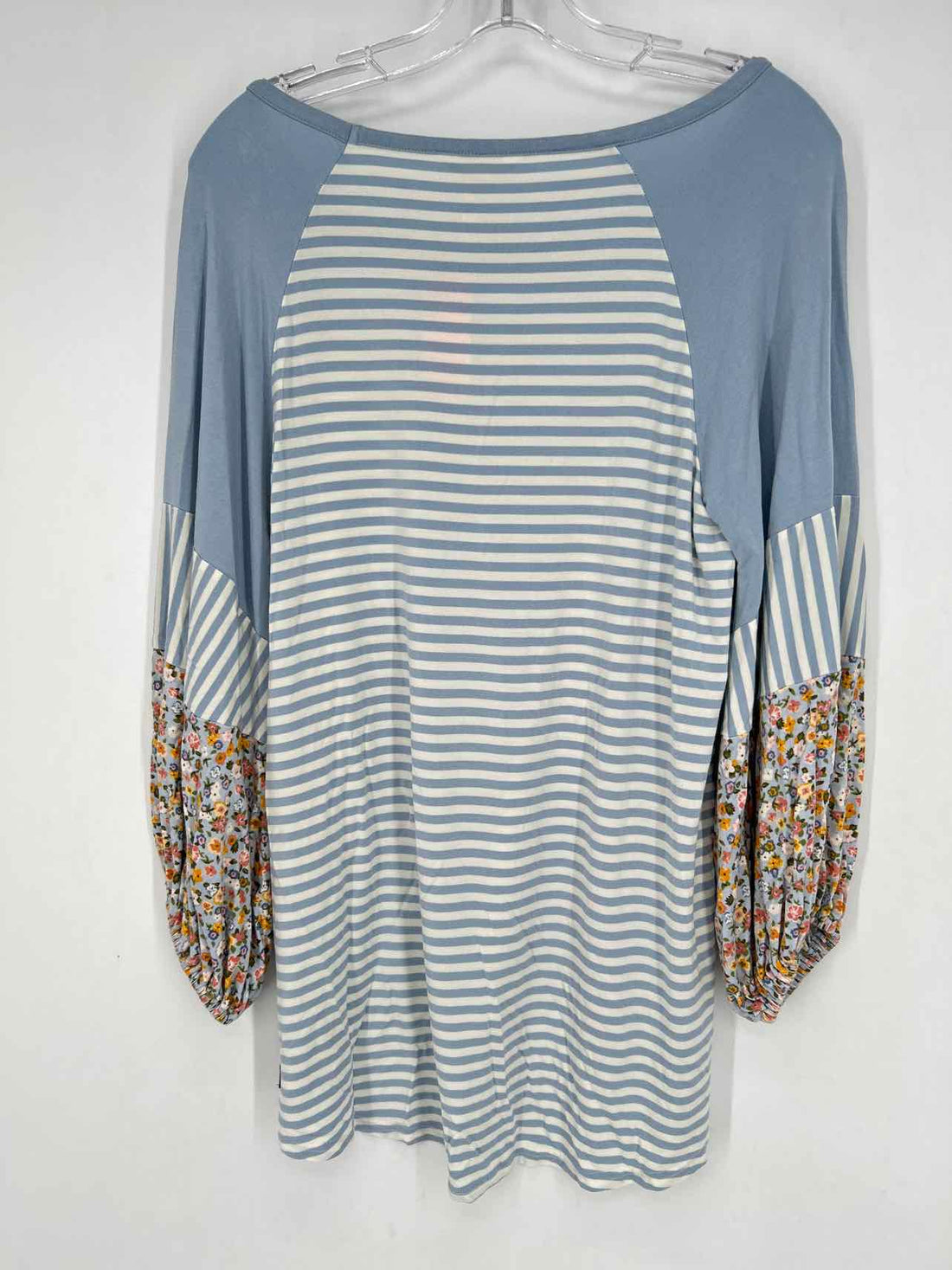 Matilda Jane Size S Blue & White Striped Long Sleeve