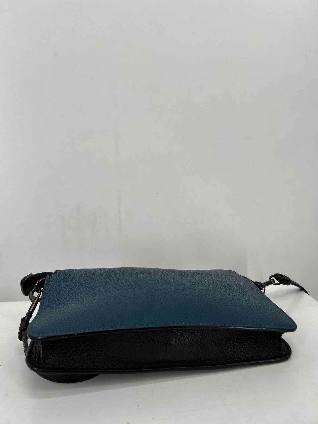 Coach Dark teal & black Pebbled Leather Crossbody