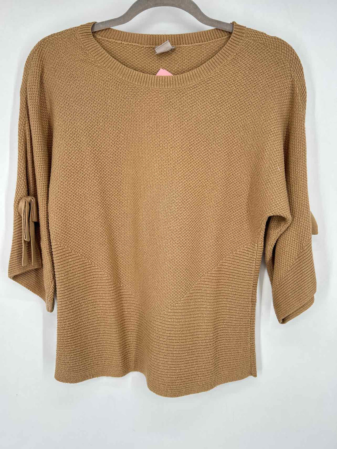 Chicos Size 0 (s) Tan Knit Short Sleeve