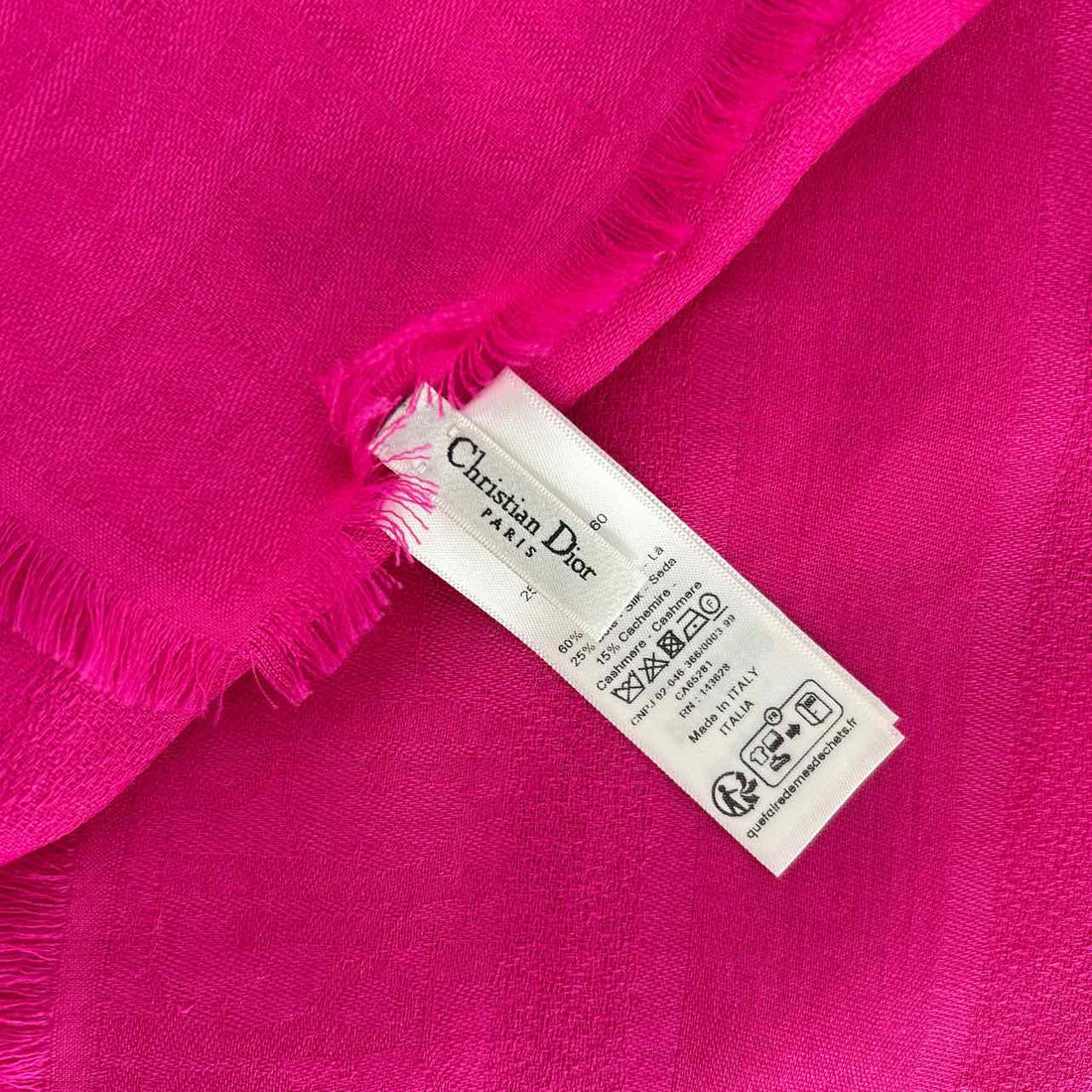 Christian Dior Wool Silk & Cashmere Fuchsia LUXURY