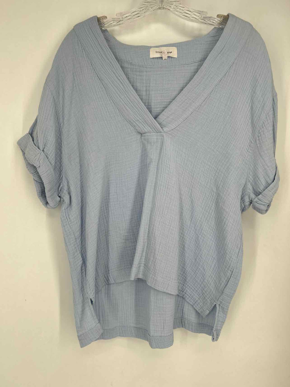Dear John Size S Light Blue Gauze Short Sleeve