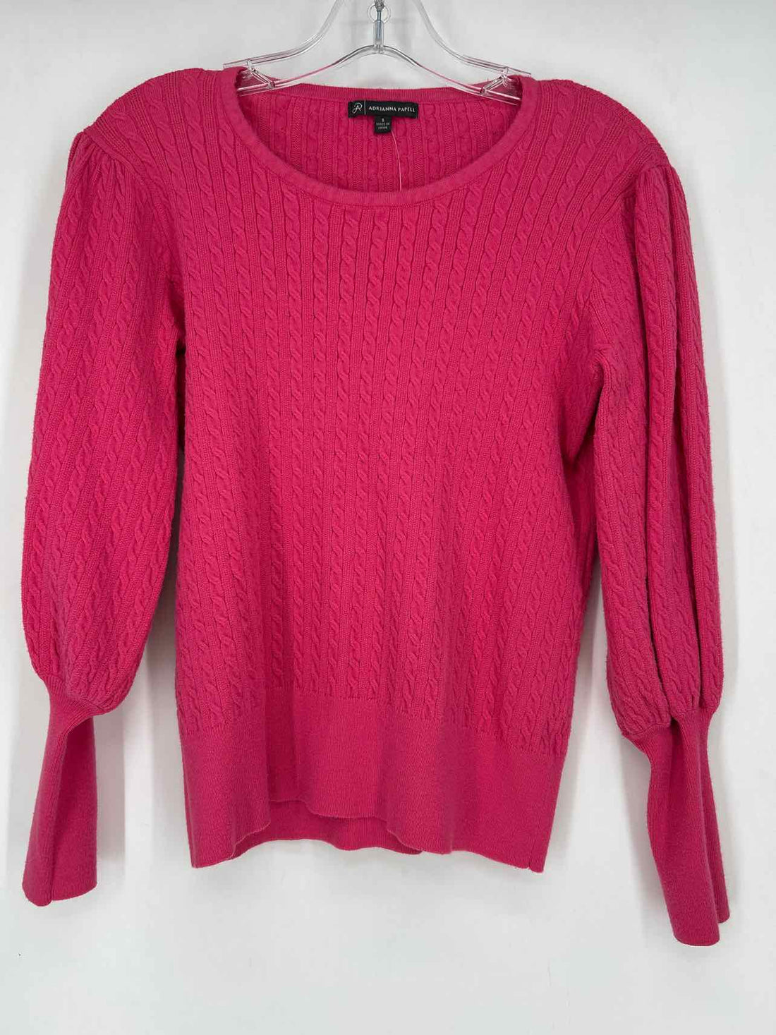 Adrianna Papell Size S Hot Pink Cotton Blend Sweater