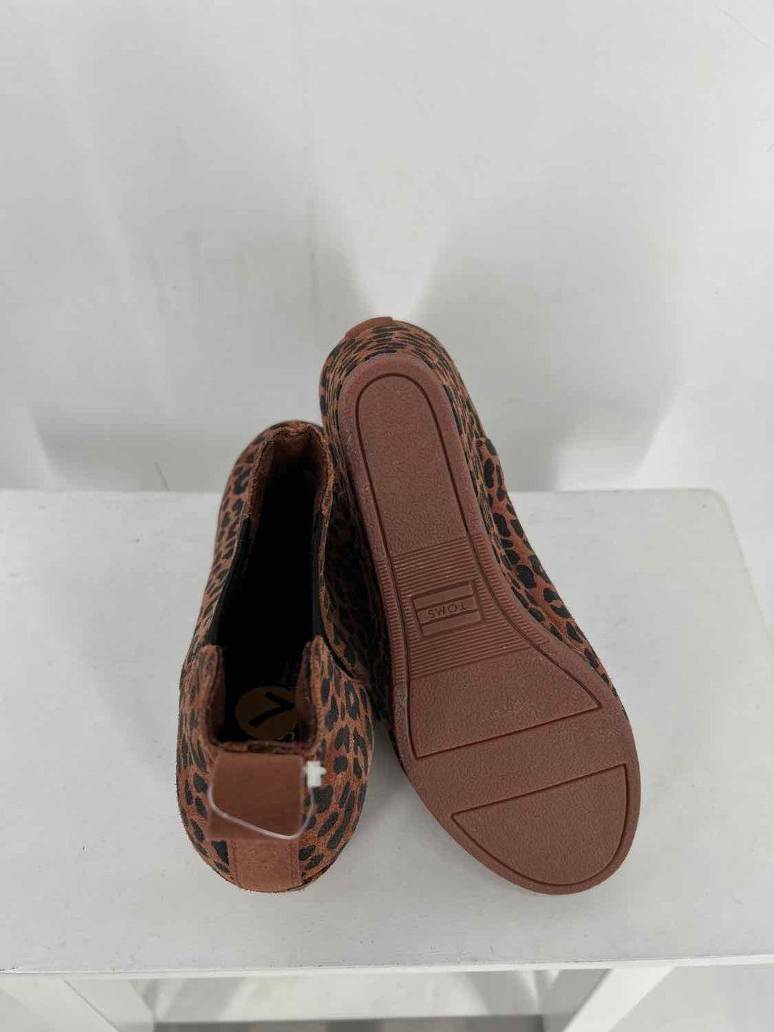 Toms Women Size 7 Dark Ember Leopard Printed Suede NWT Kelsey Wedge Boot