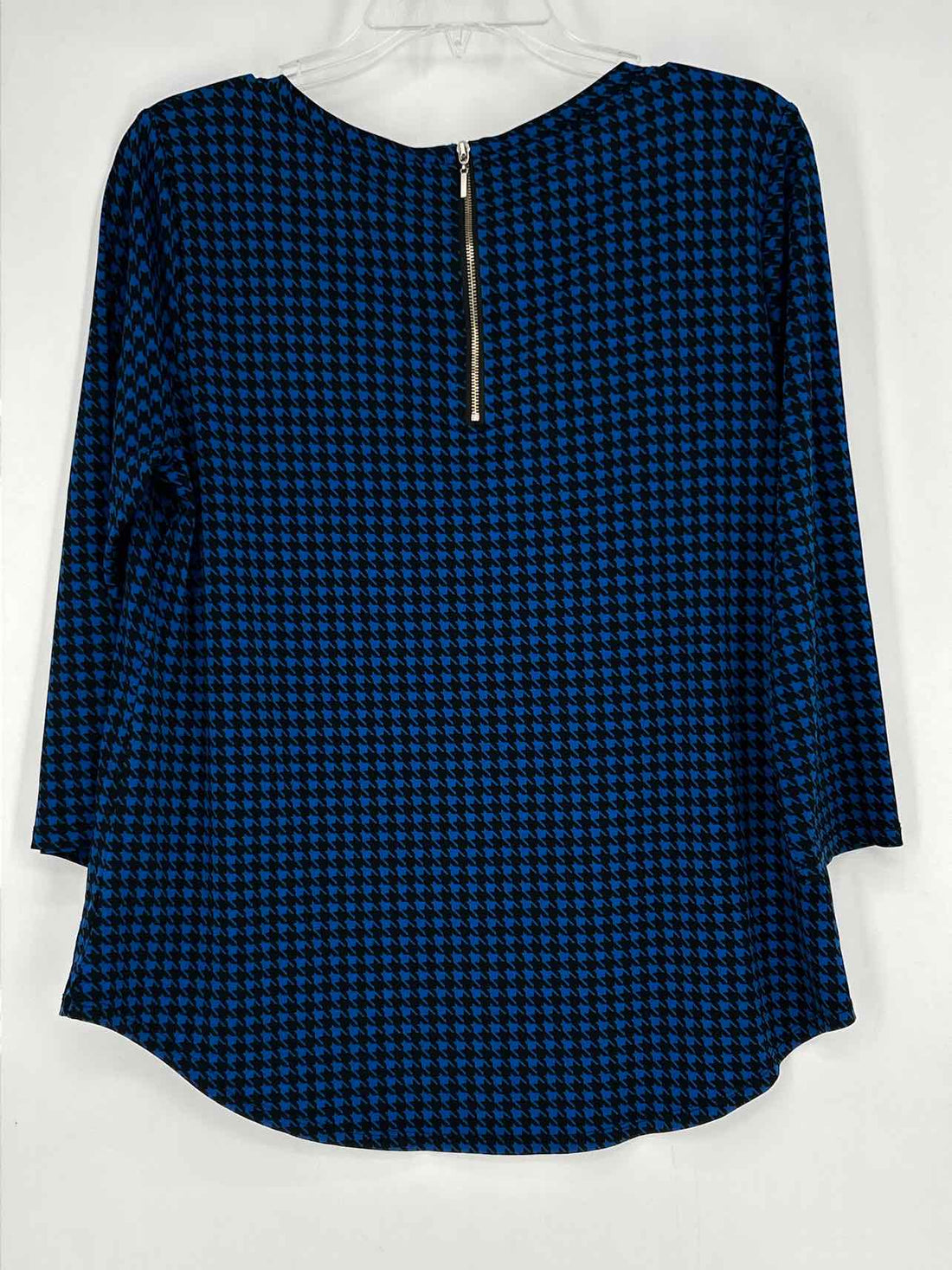 Chicos Size 1 (M) Blue & Black Long Sleeve