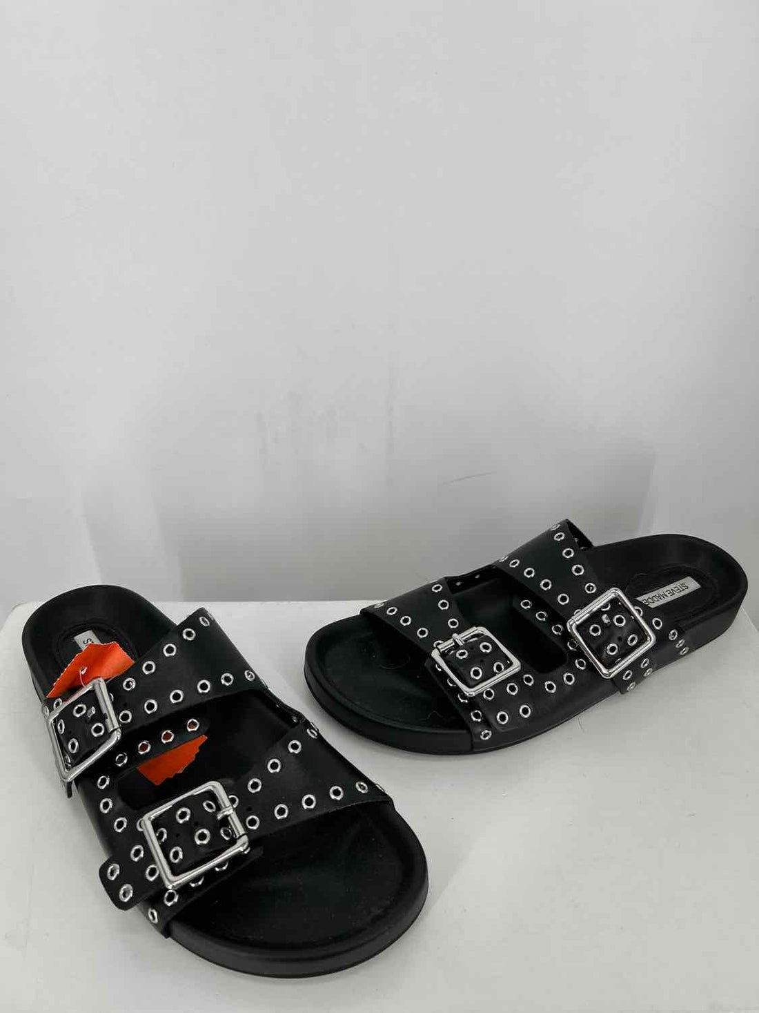 Steve Madden Women Size 7 Black Genuine Leather Sandals