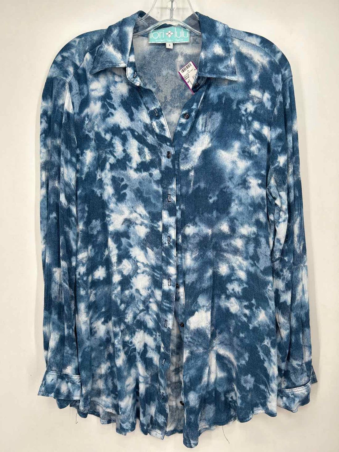 Lori Lulu Size S Navy & White Long Sleeve