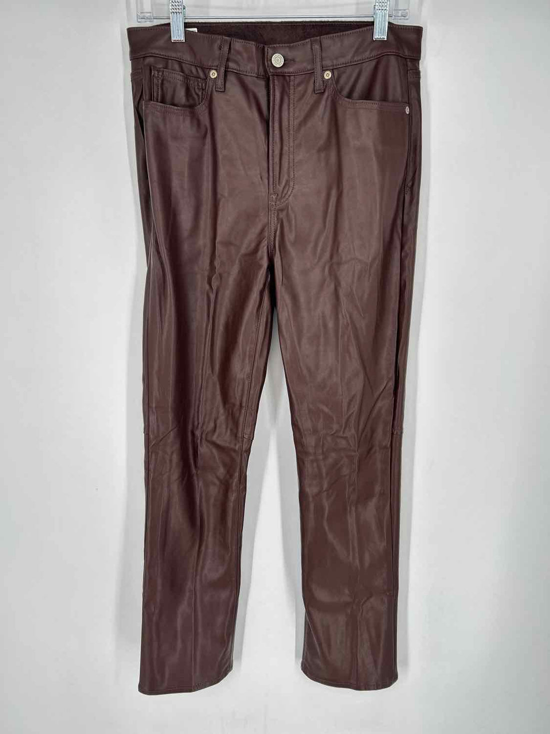 Gap Size 8 Dark Brown Faux Leather Pants