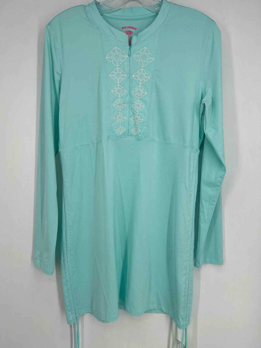 Reel Legends Size M Light Blue Long Sleeve Coverup