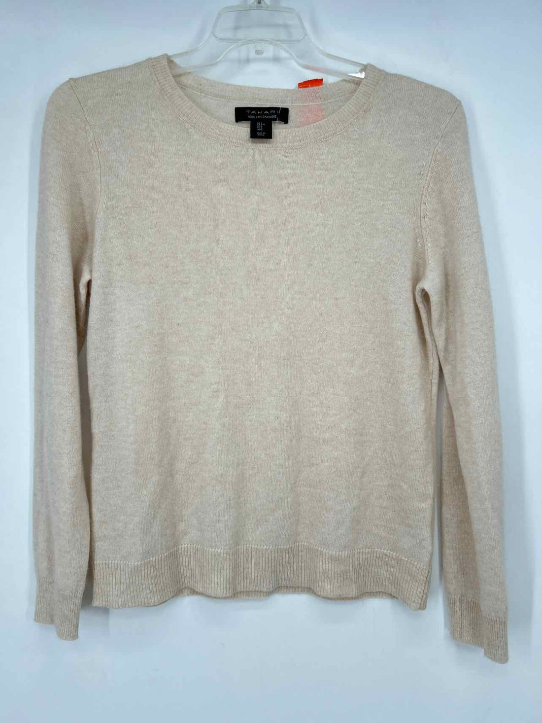 Tahari Size L Cream Cashmere Sweater