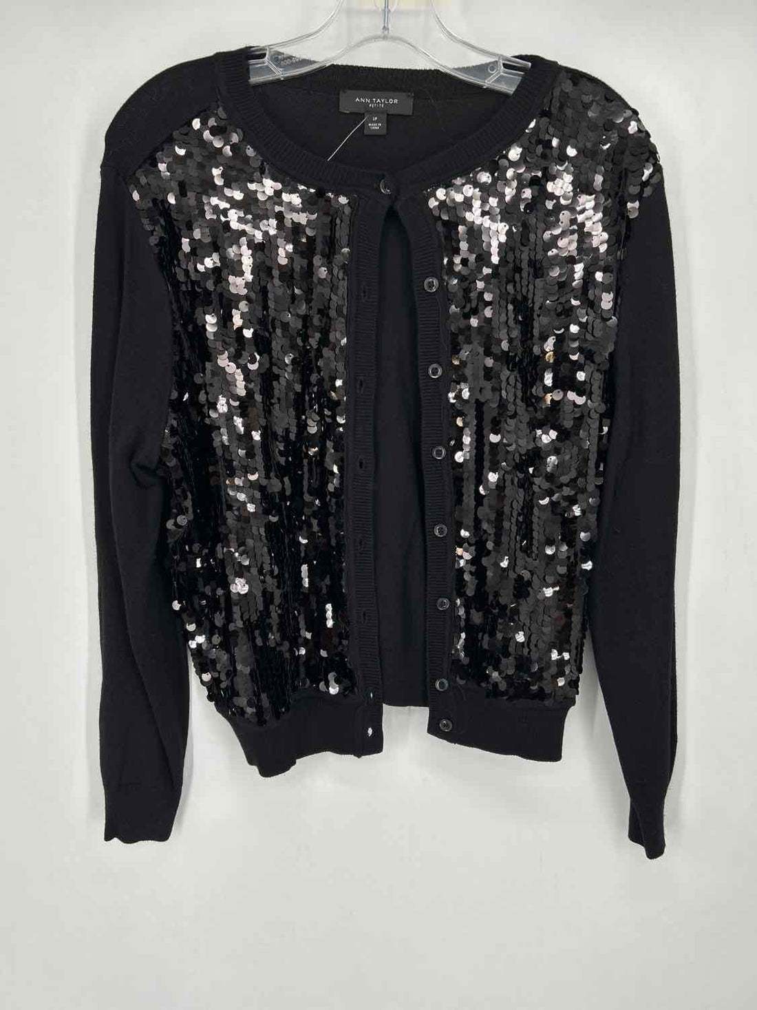 Ann Taylor LP Black Sequin Long Sleeve Holiday