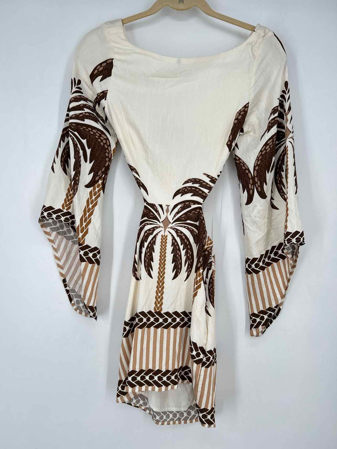 Adalia S White & Brown Print New Boutique Dress b