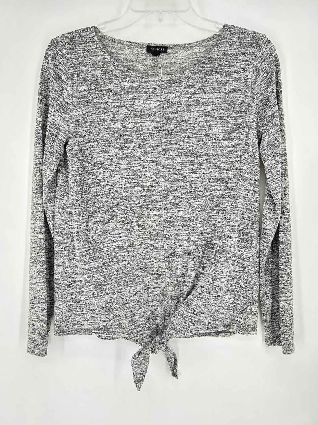 Talbots Size XS Heathered Gray Shimmer Long Sleeve