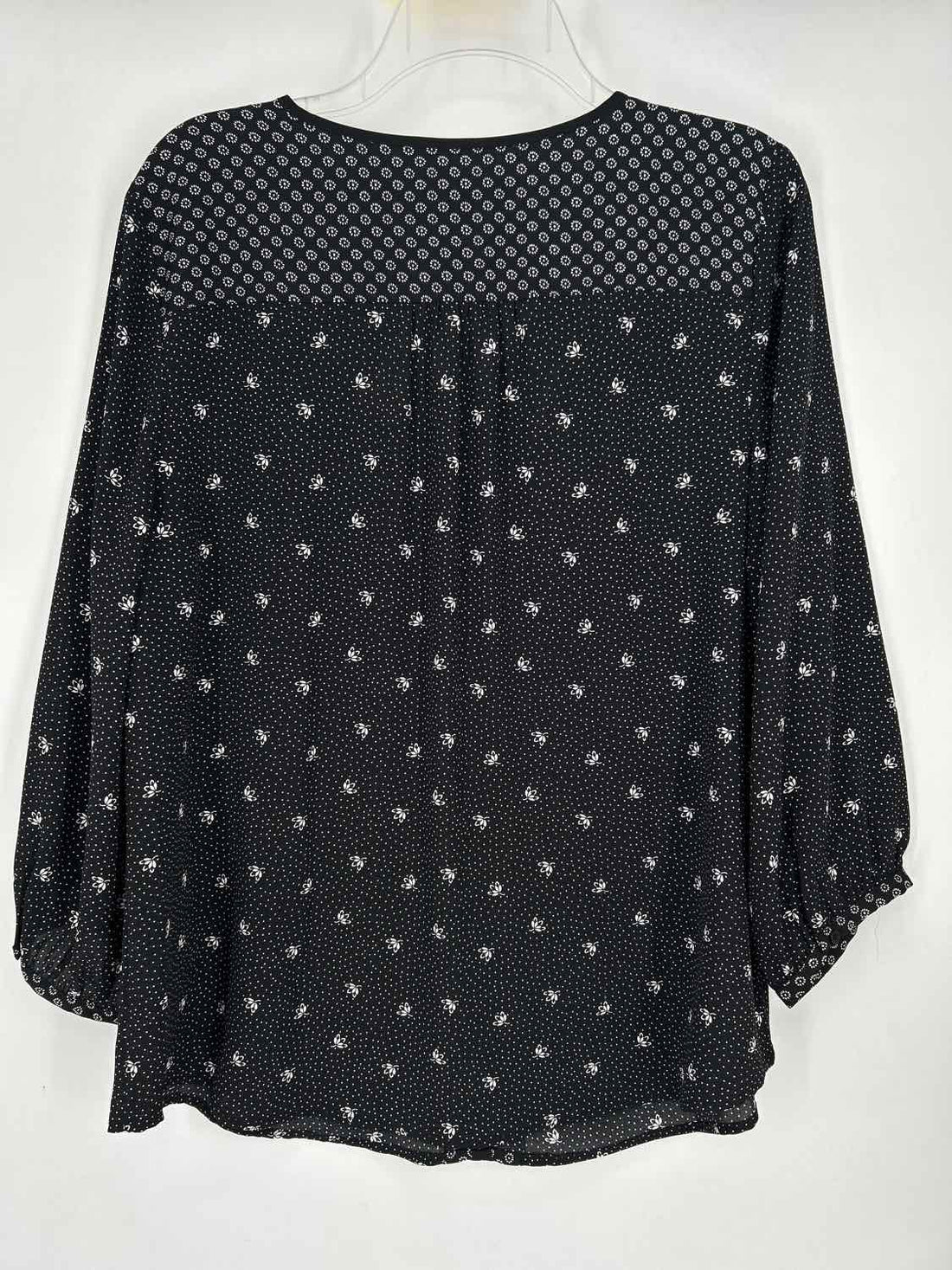 Talbots Size S Black & White Polkadot Long Sleeve