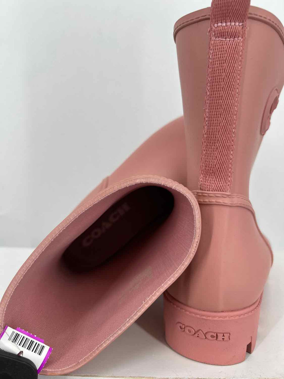 Coach Women Size 8 Pink Rain Boot