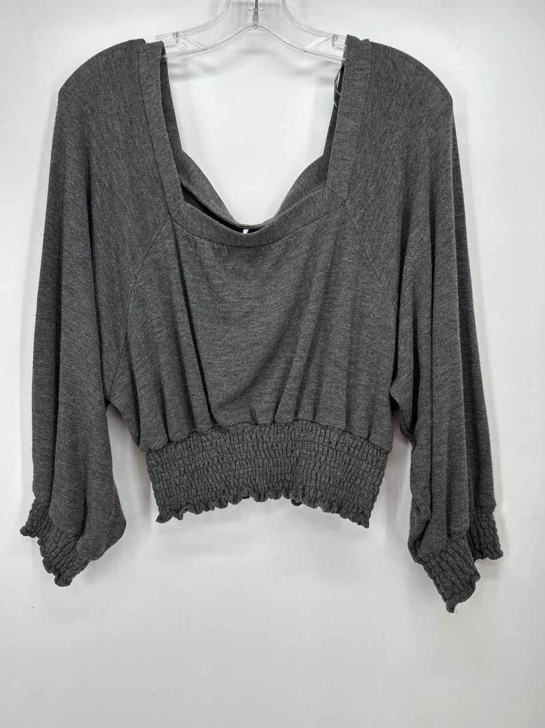 Free People Size L Gray Long Sleeve