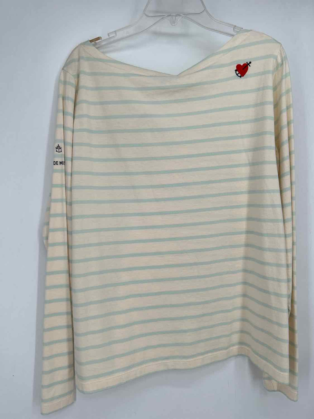 Mat De Misaine XS/S Cream & Light Blue Striped NWT Boutique Top