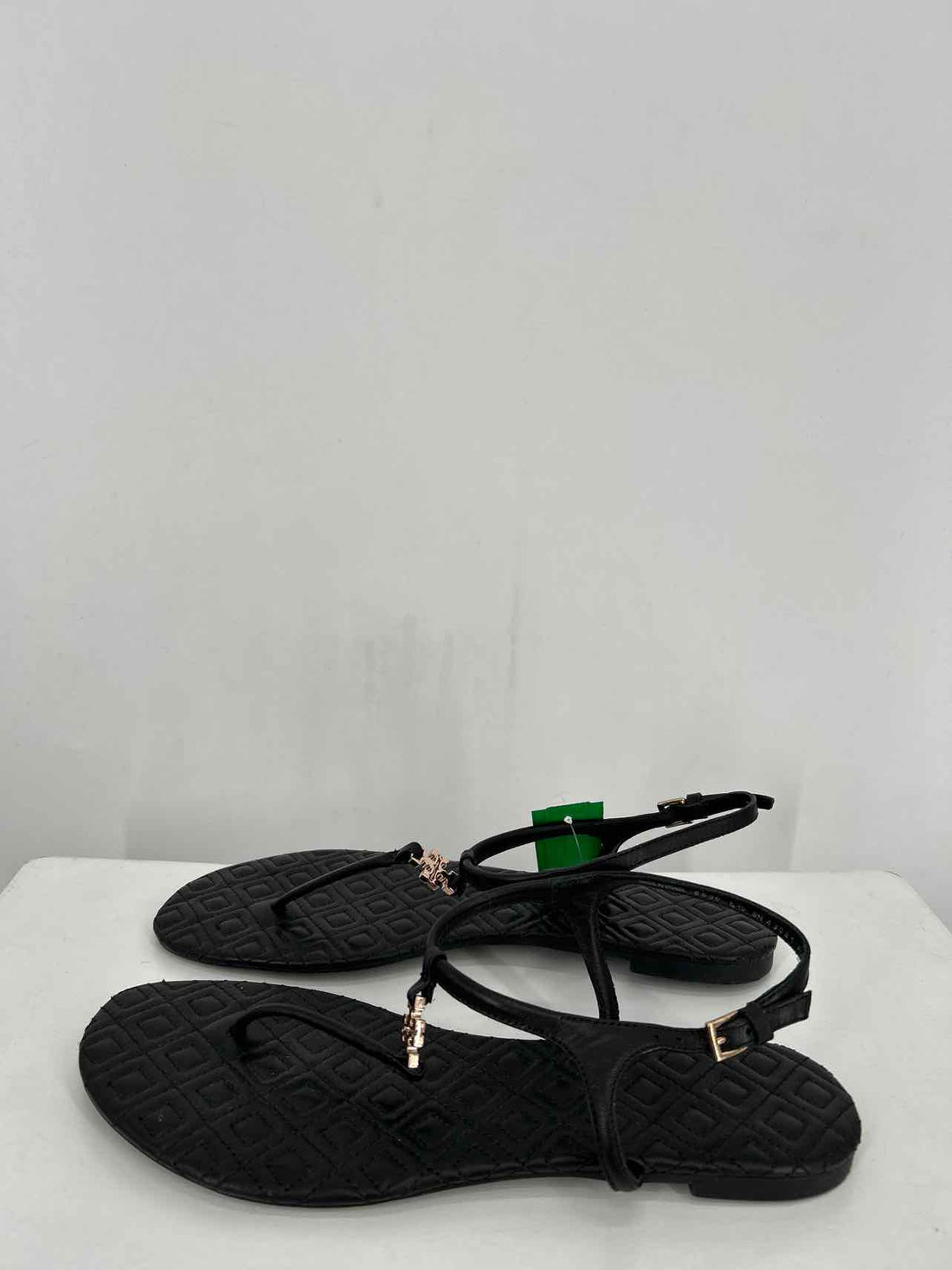 Tory Burch Women Size 8.5 Black Quilted Leather Sandals