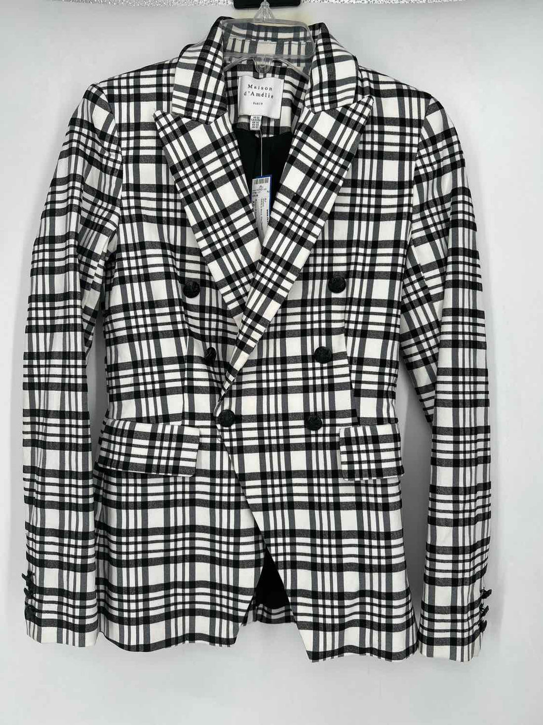 Maison D'Amelie Size XS White & Black Blazer