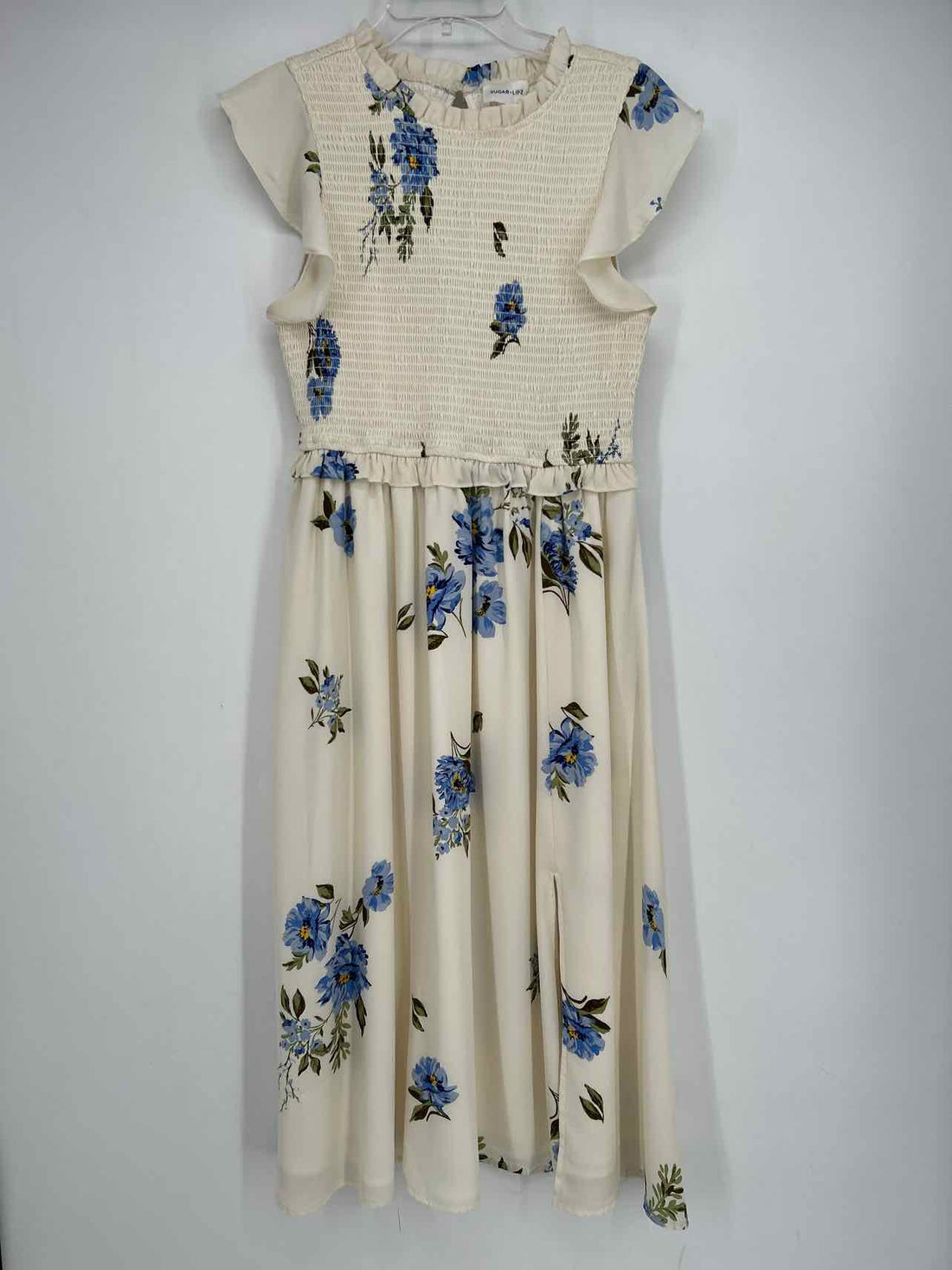 Sugar Lips Size M Cream Floral SS Dress