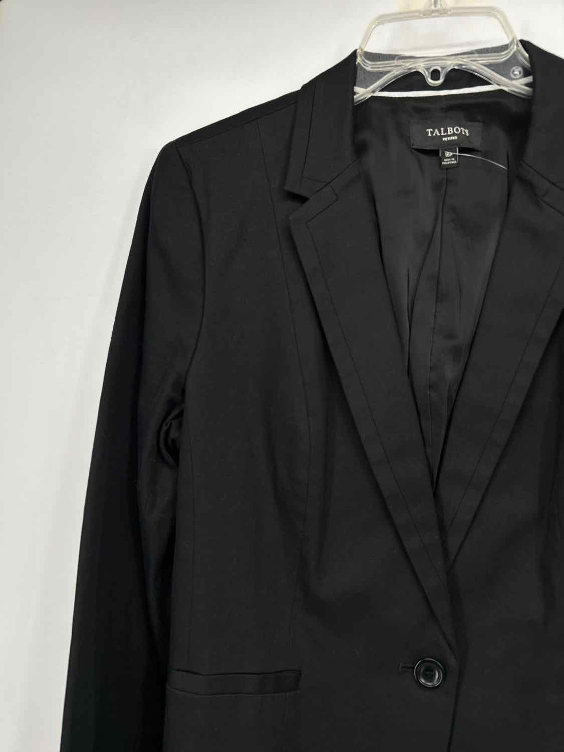 Talbots Size 16P Black Blazer