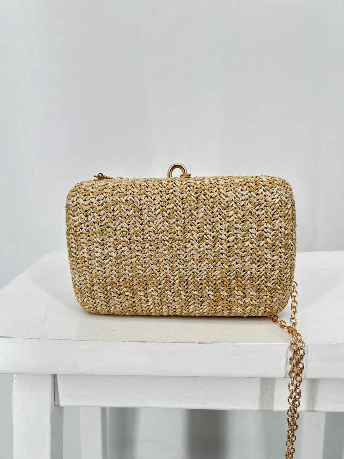 Shiraleah Natural & gold Straw Crossbody