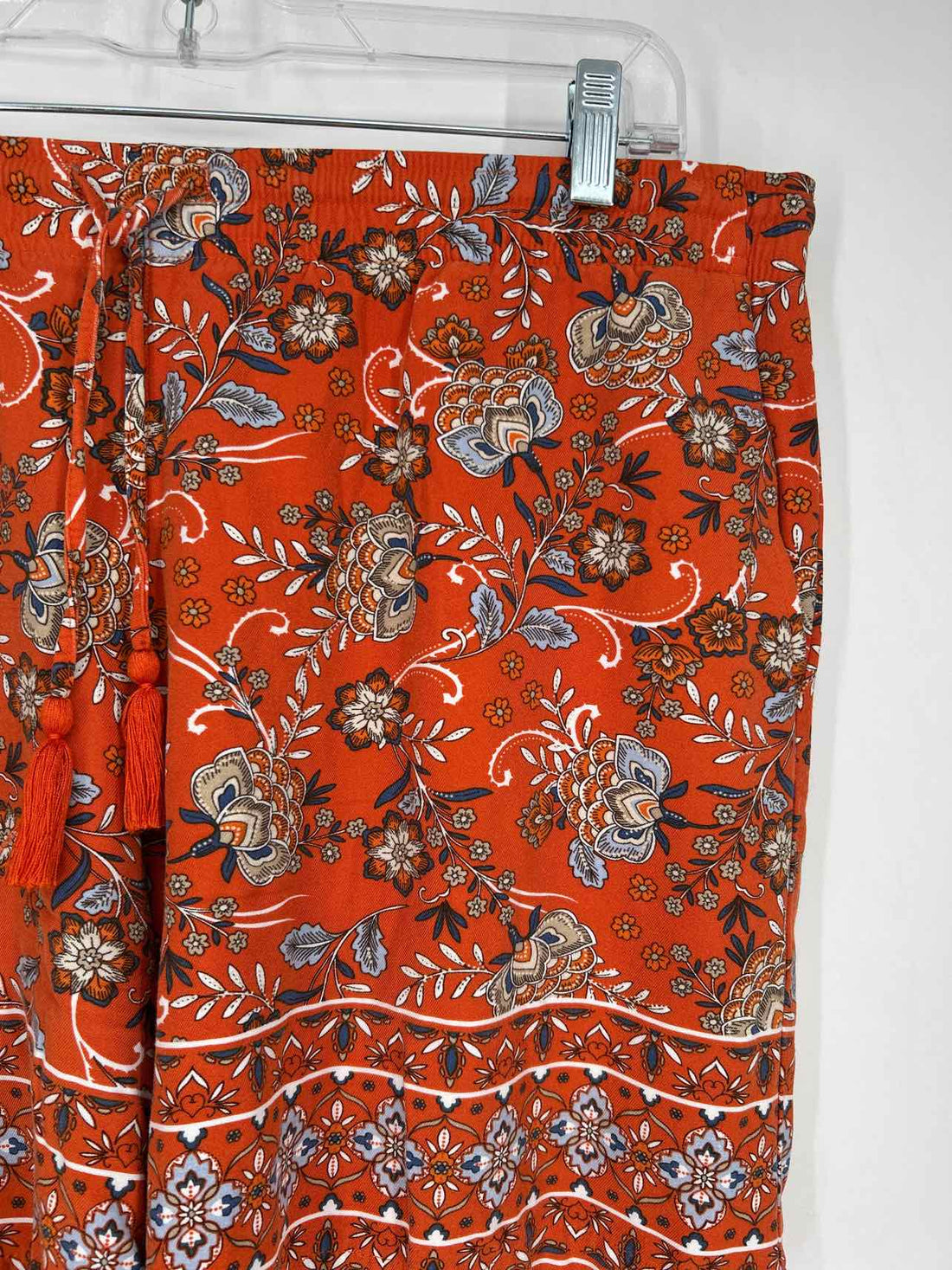 J Jill Size L Orange & Blue Floral Shorts