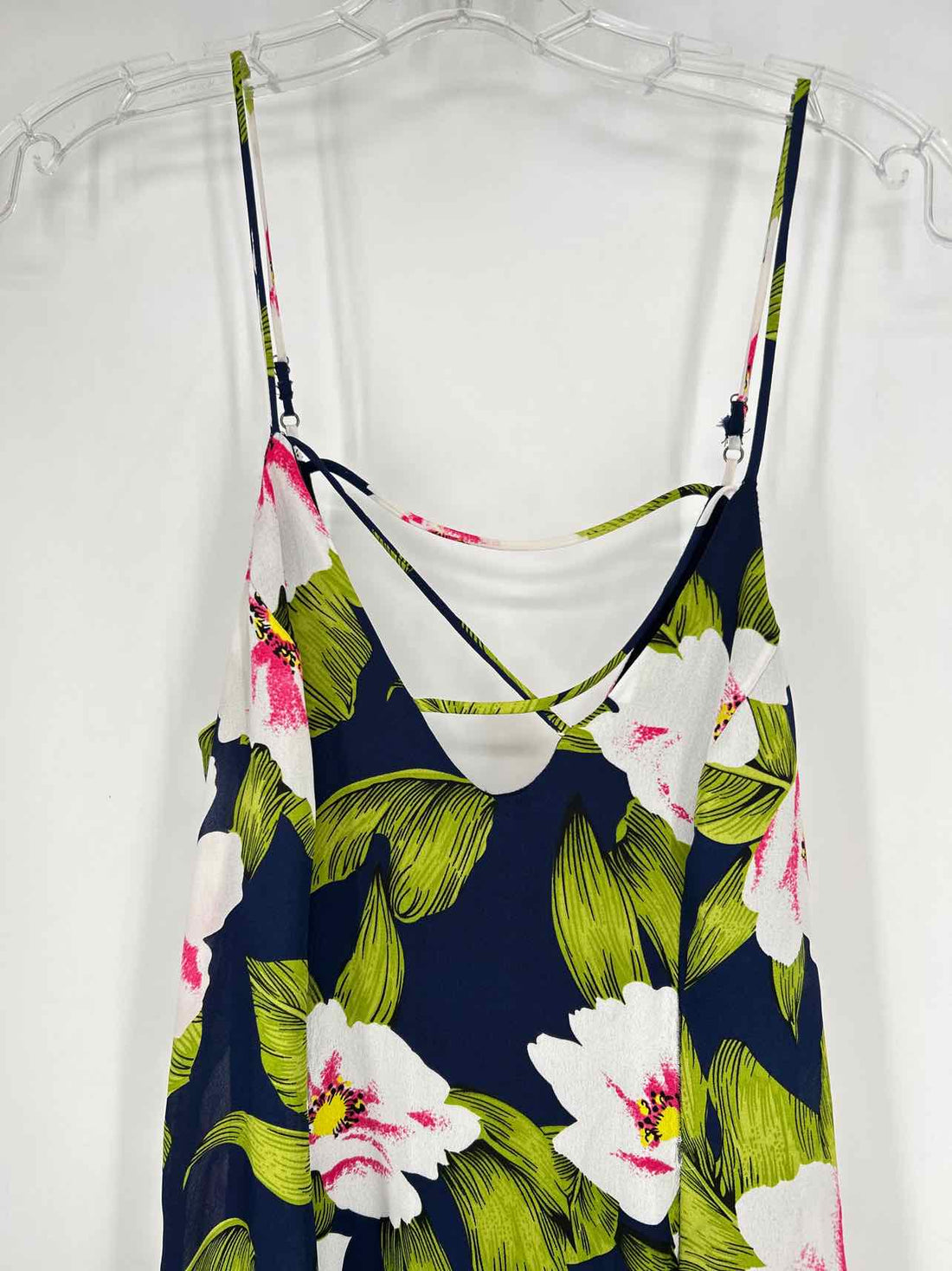 Lucca Couture Size S Navy Floral Sleeveless Dress