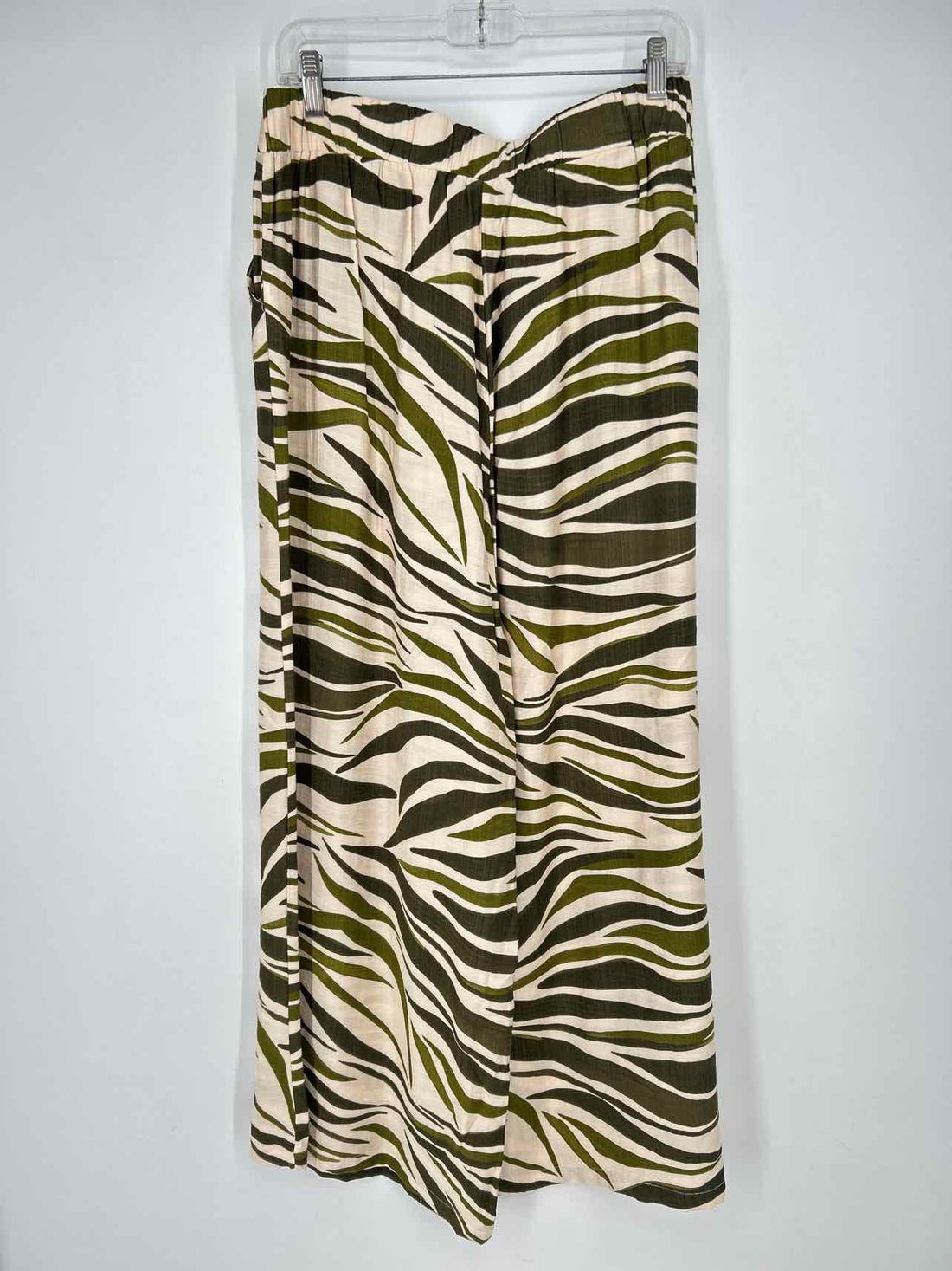 Ellison L Cream & Green Print New Boutique Pants