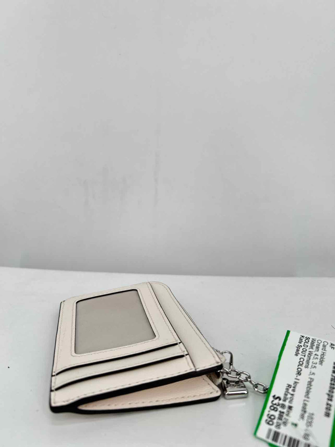 Kate Spade Cream Pebbled Leather Card Holder