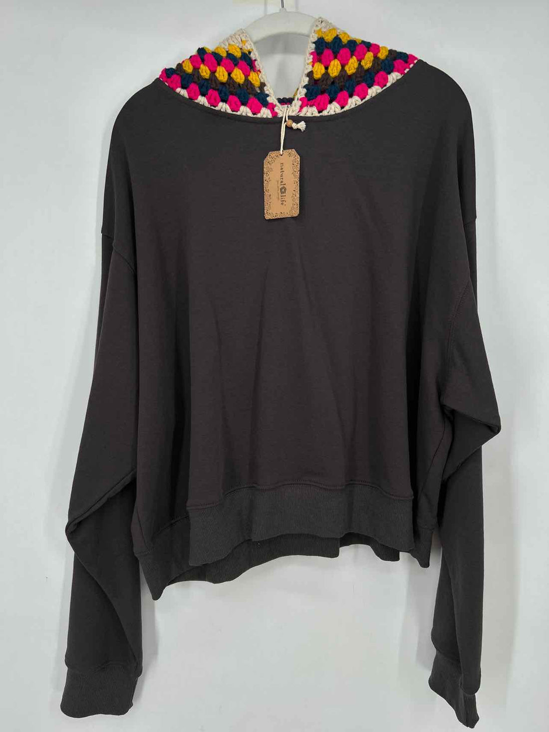Natural Life Size L/XL Brown NWT Hoodie