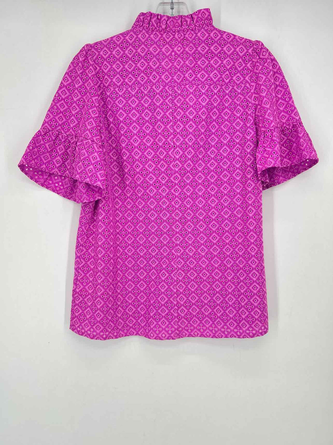 Lilly Pulitzer 2 Purple & Pink Eyelet Short Sleeve Lilly Pulitzer Top