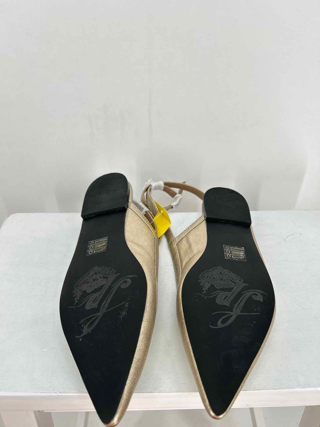 Free People Women Size 6.5 Gold NWT Genuine Leather Flats