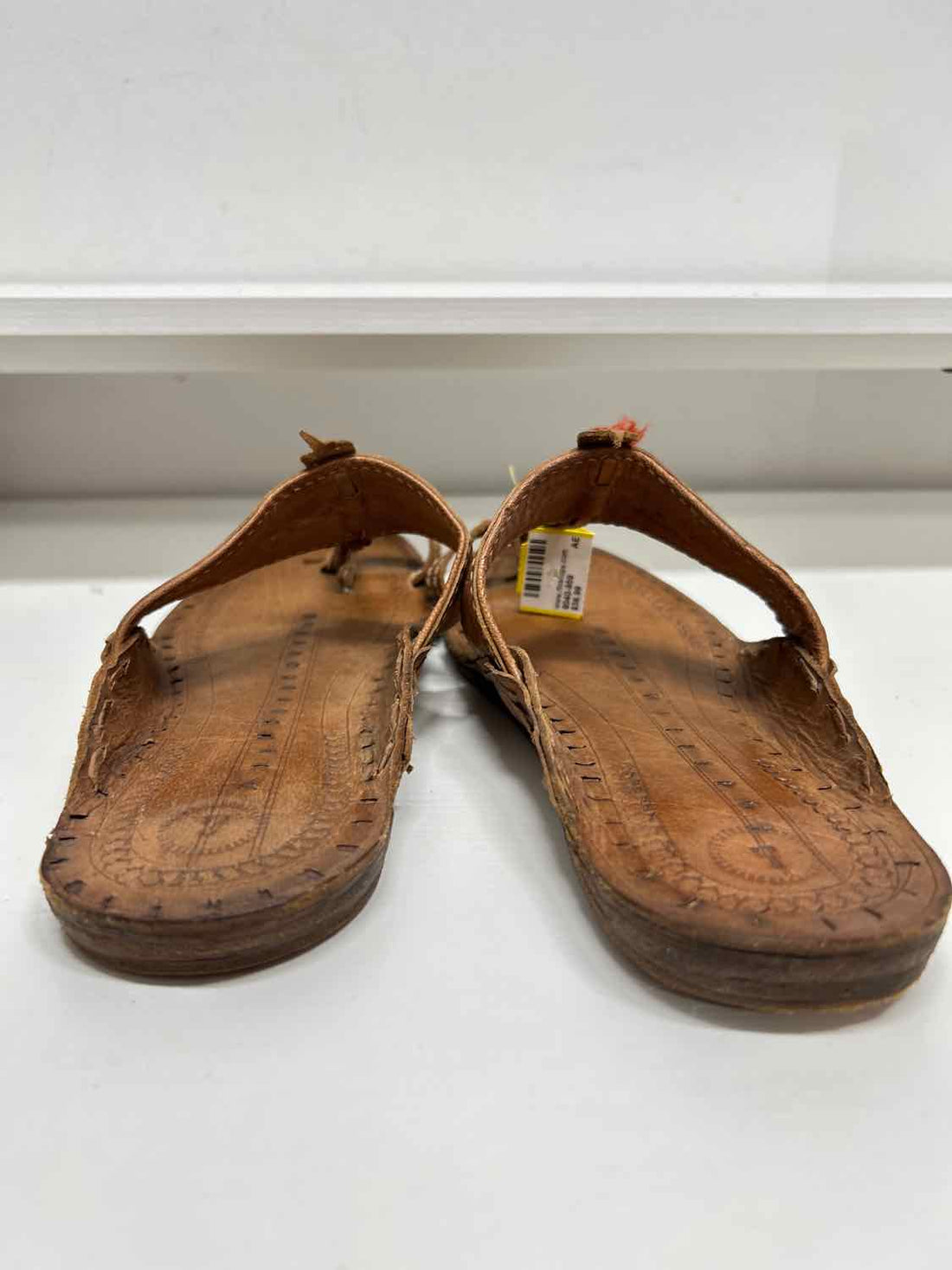 Kolhapuri Chappal Women Size 7 Brown Handmade Sandals