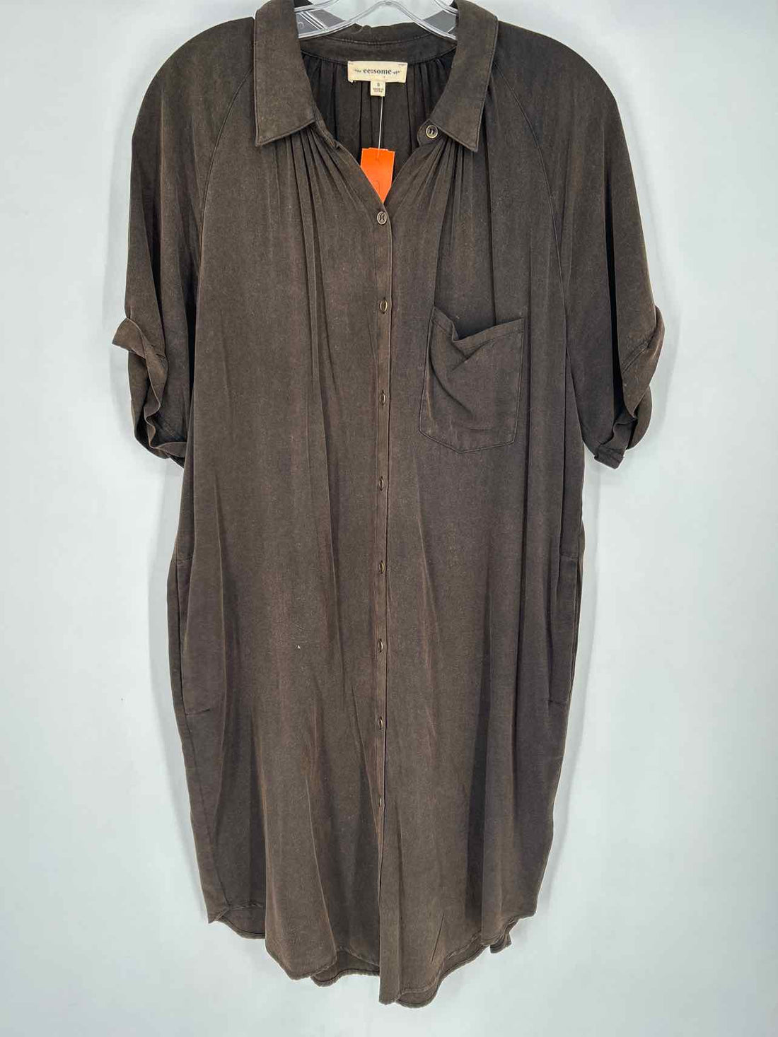 Ee:Some Size S Brown Short Sleeve Dress
