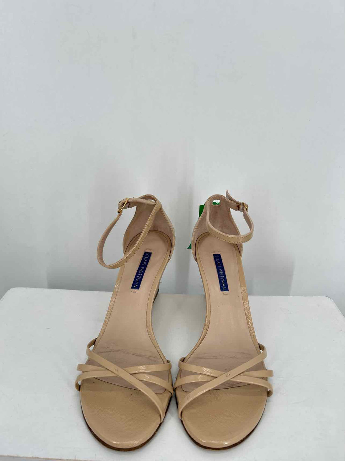 Stuart Weitzman Women Size 8 Nude Patent Leather Wedges