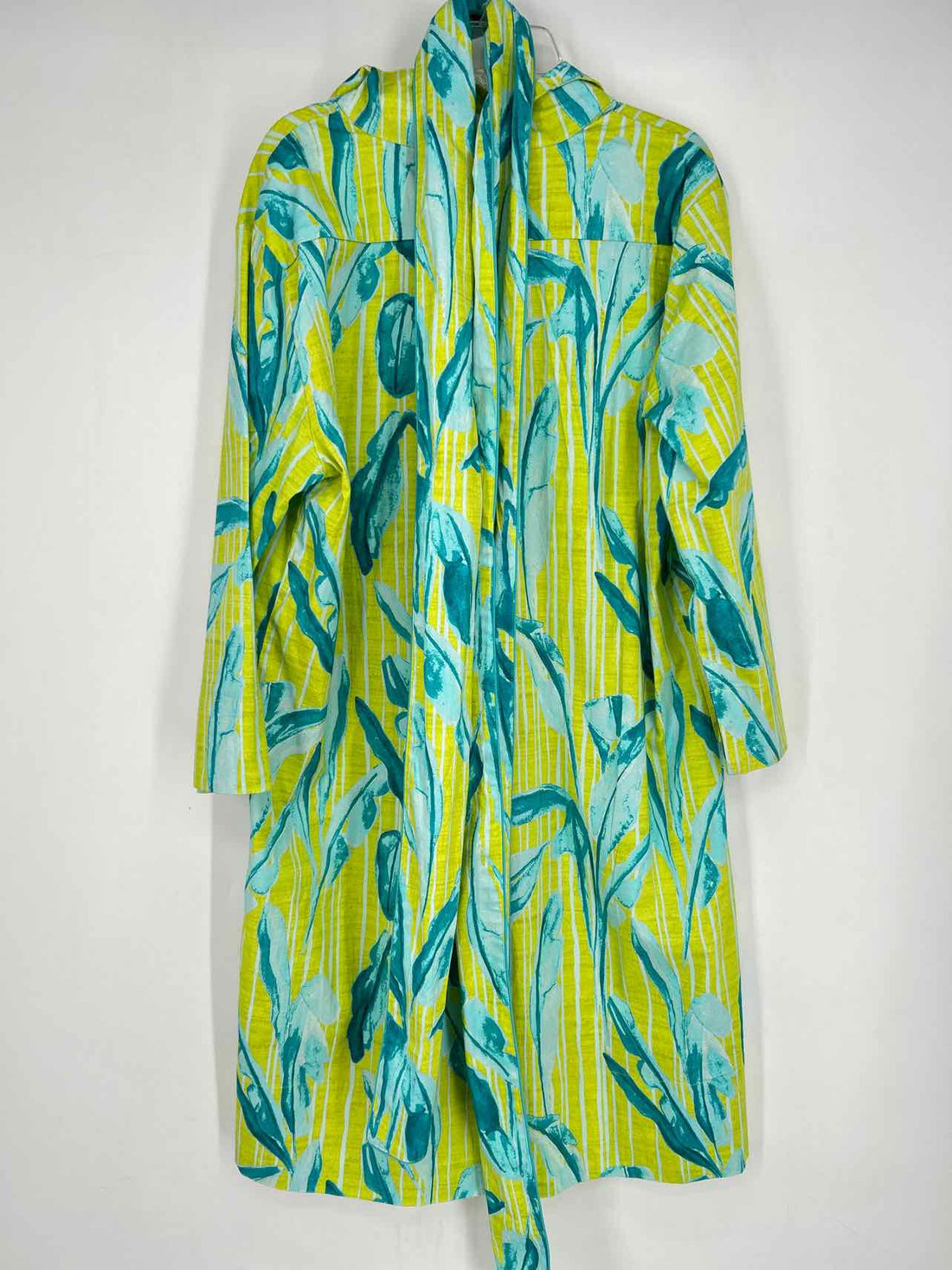 Holly Shae Size M/L Blue & Green Print Long Sleeve Dress