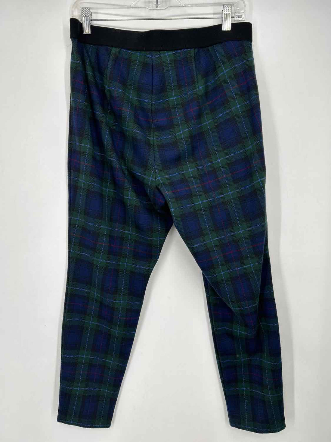 Talbots Size 14P Green & Navy Plaid Pants