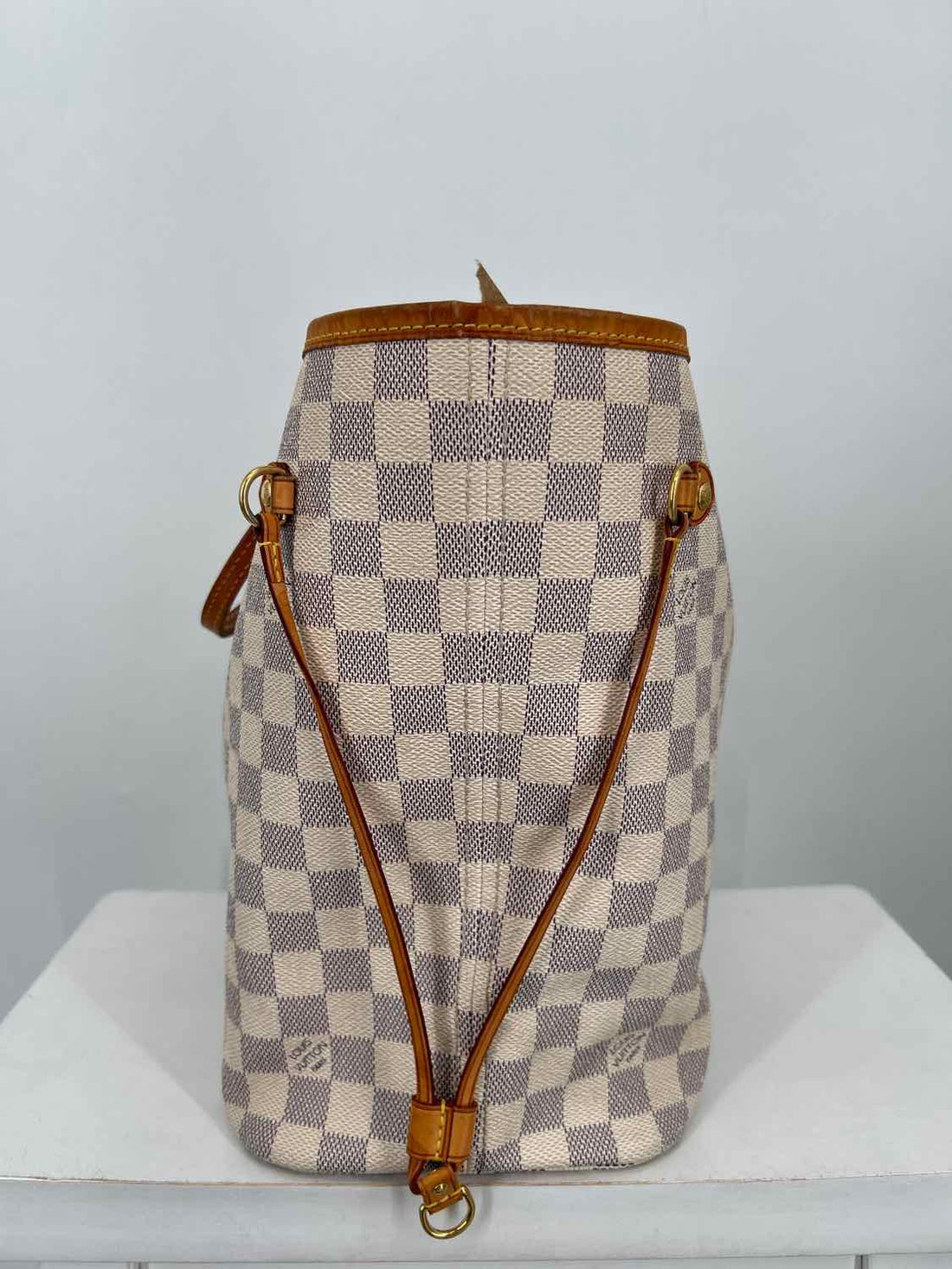 Louis Vuitton Neverfull MM Azur Damier Coated Canvas Tote