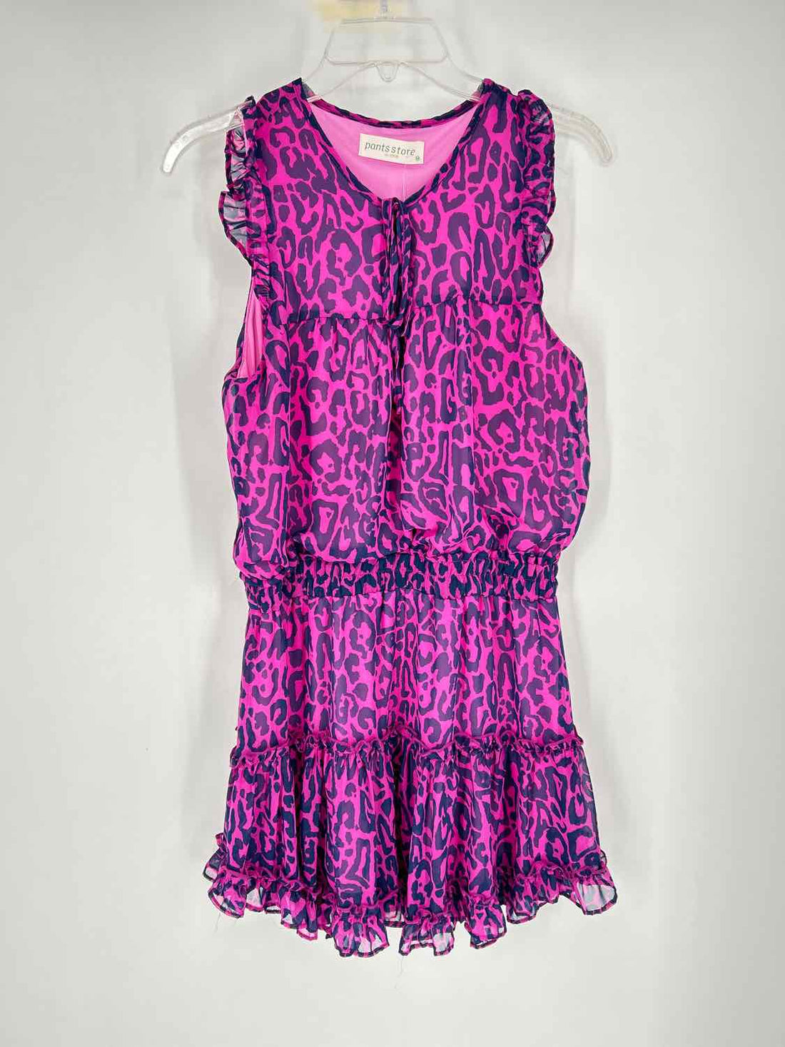 Pants Store Size M Pink Leopard Dress