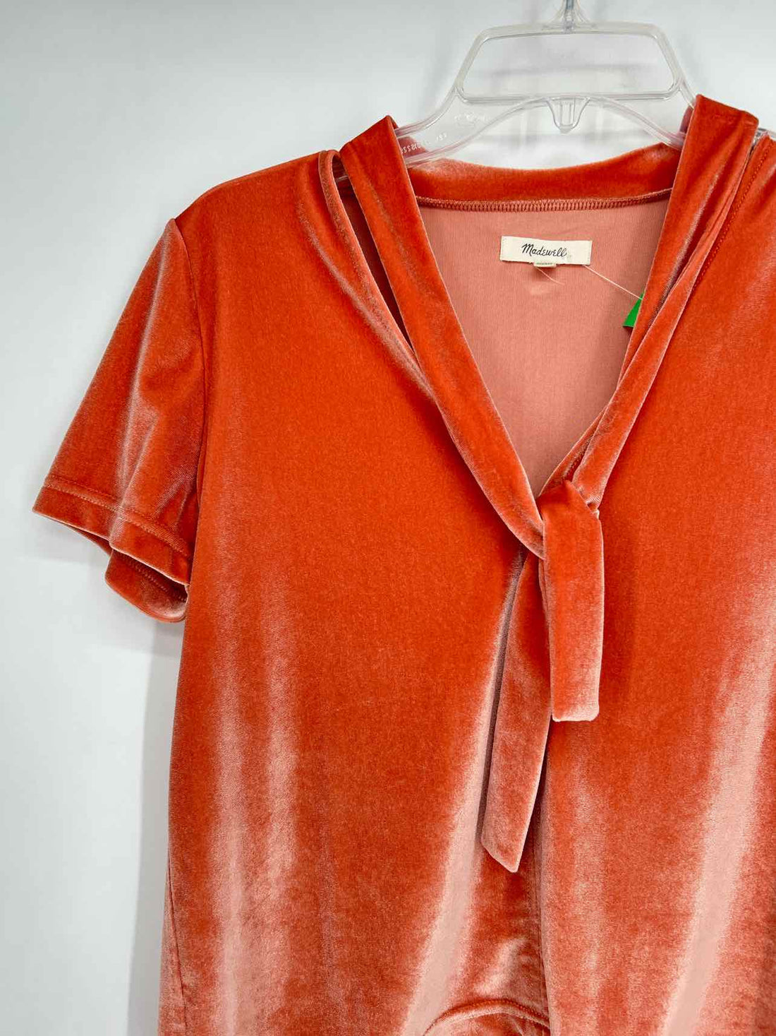 Madewell Size S Blush Velvet Short Sleeve