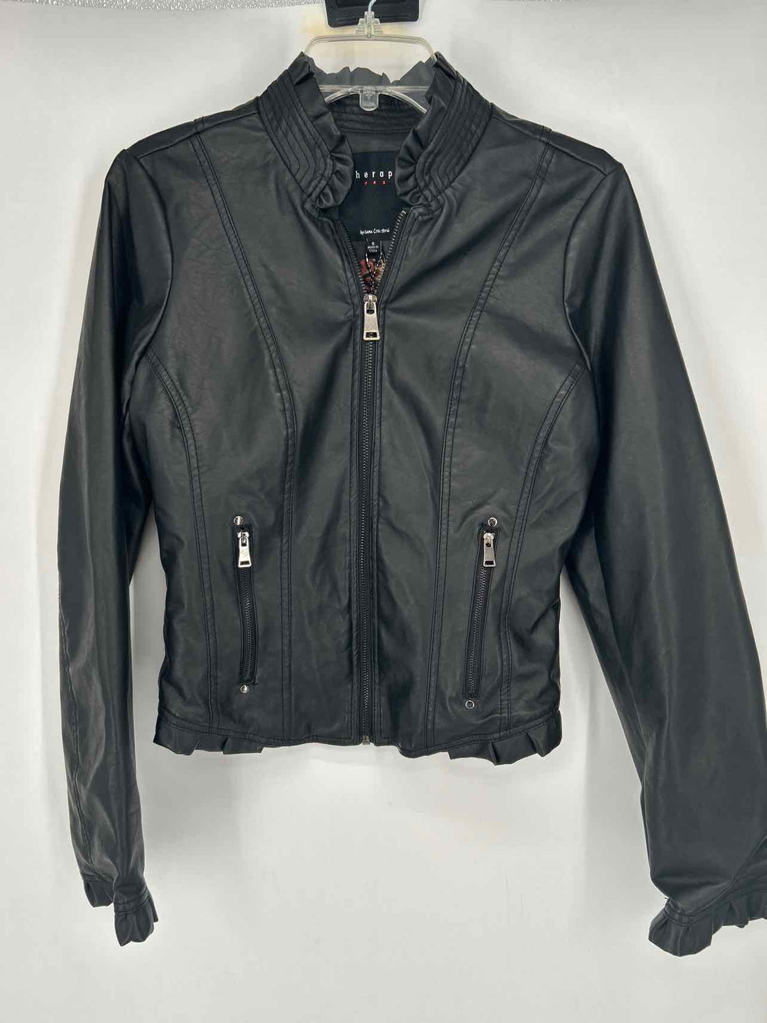 Therapy by Lane Crawford Size S Black Faux Leather NWT Jacket