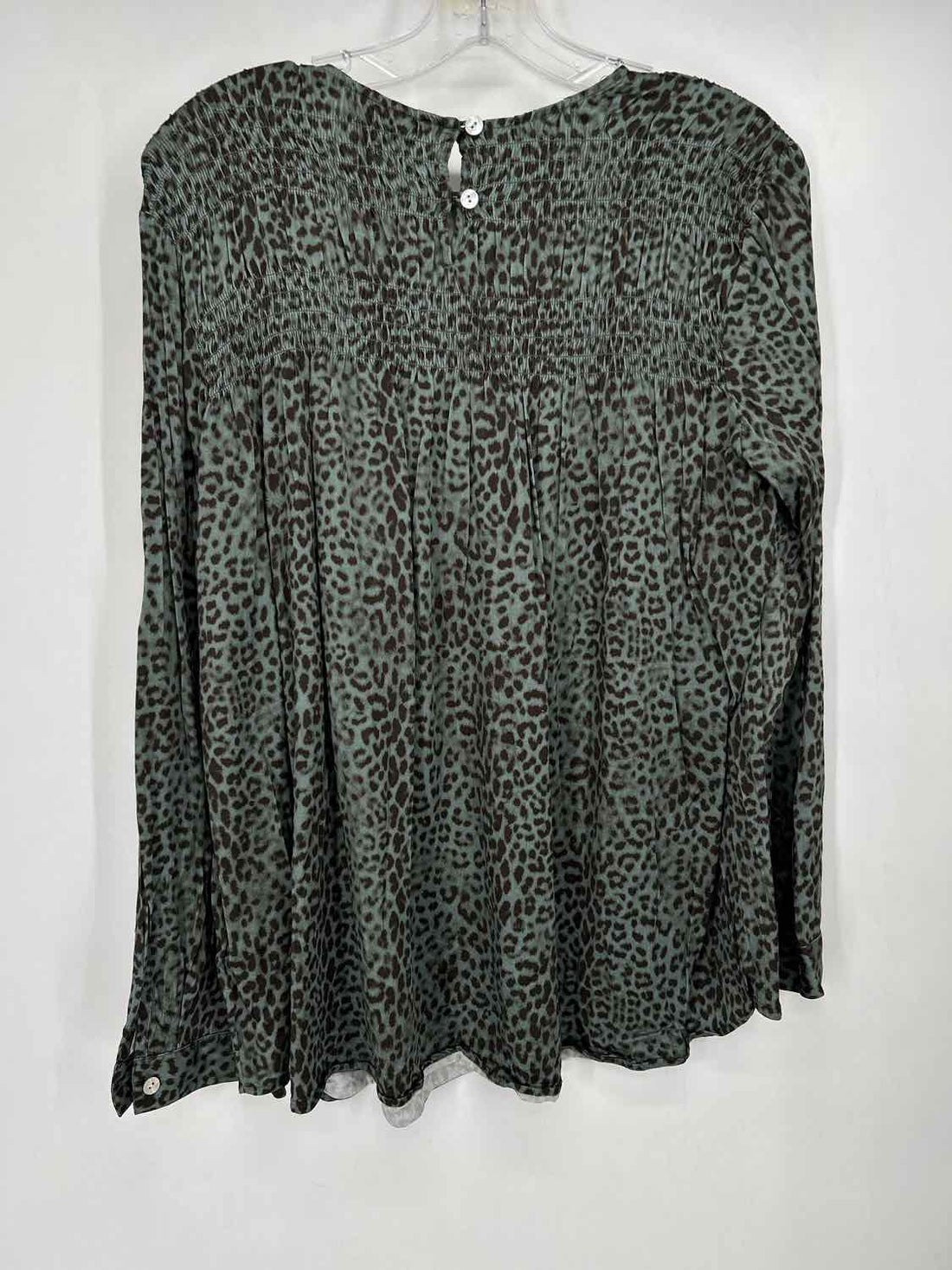 J Jill Size M Teal Leopard Long Sleeve