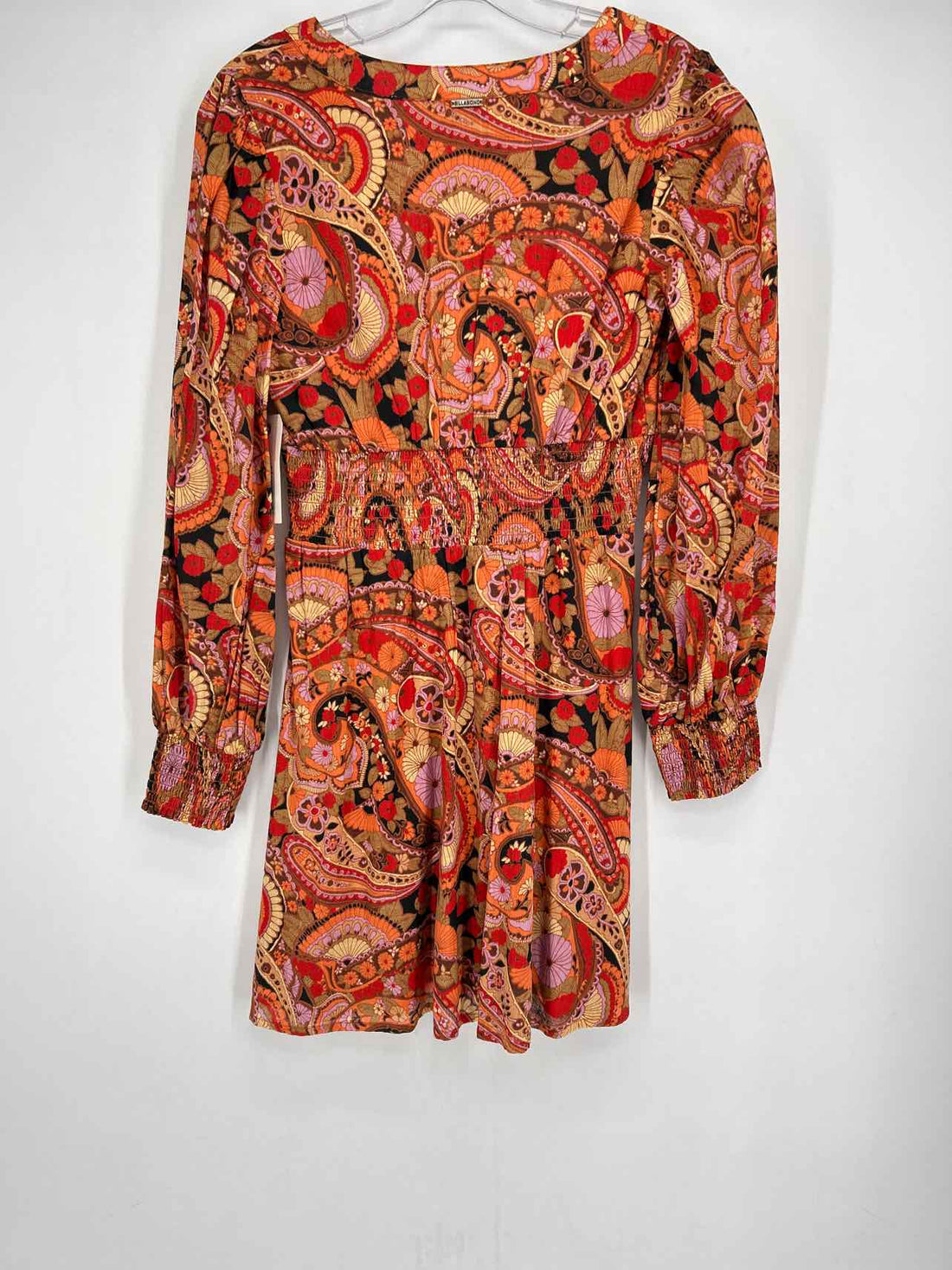 Billabong Size S Orange & Black Print NWT Dress
