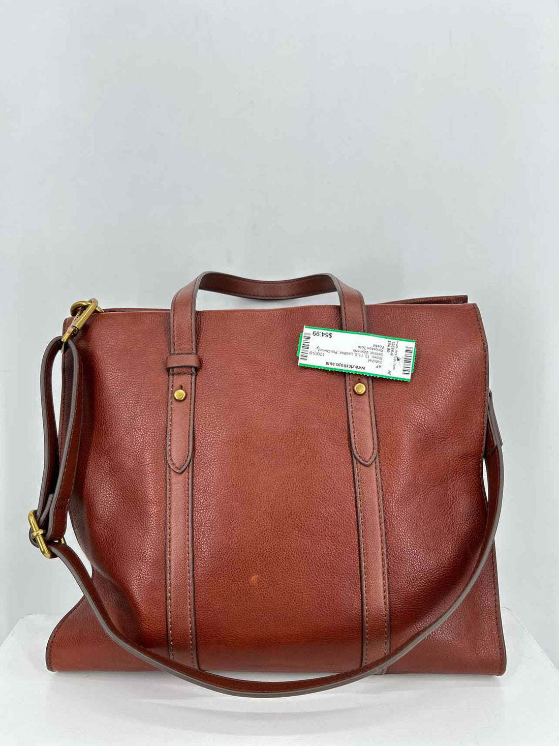 Fossil Brown Leather Pre Owned Satchel